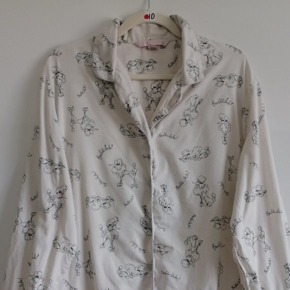 Victoria's Secret Women's White Button Front Pajama Top Size L - Picture 2 of 6